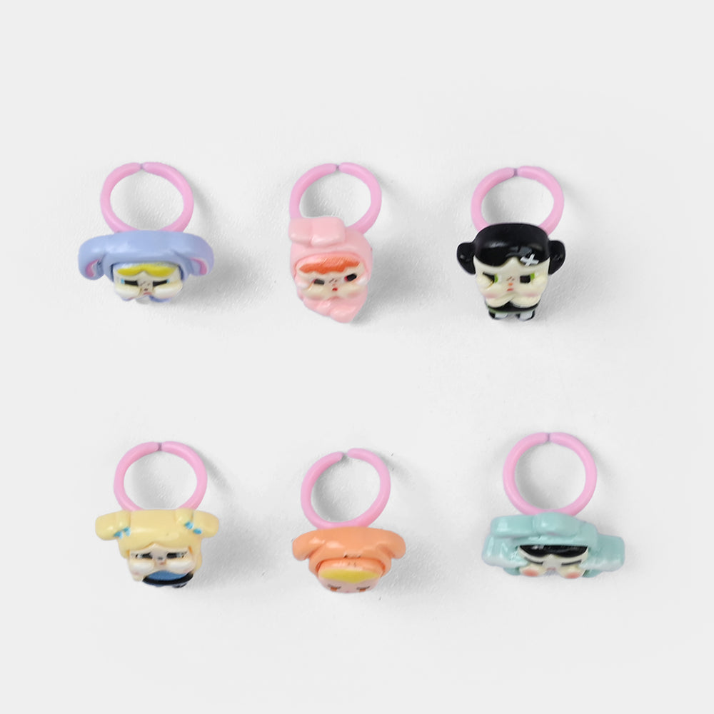 Cute Colorful Girls Ring Set | Pack of 6