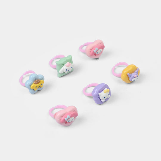 Cute Colorful Girls Ring Set | Pack of 6