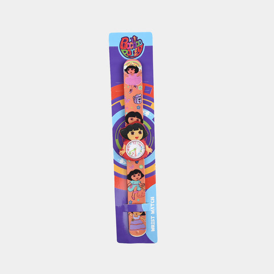 Girls Kids Slap-On Wrist Watch