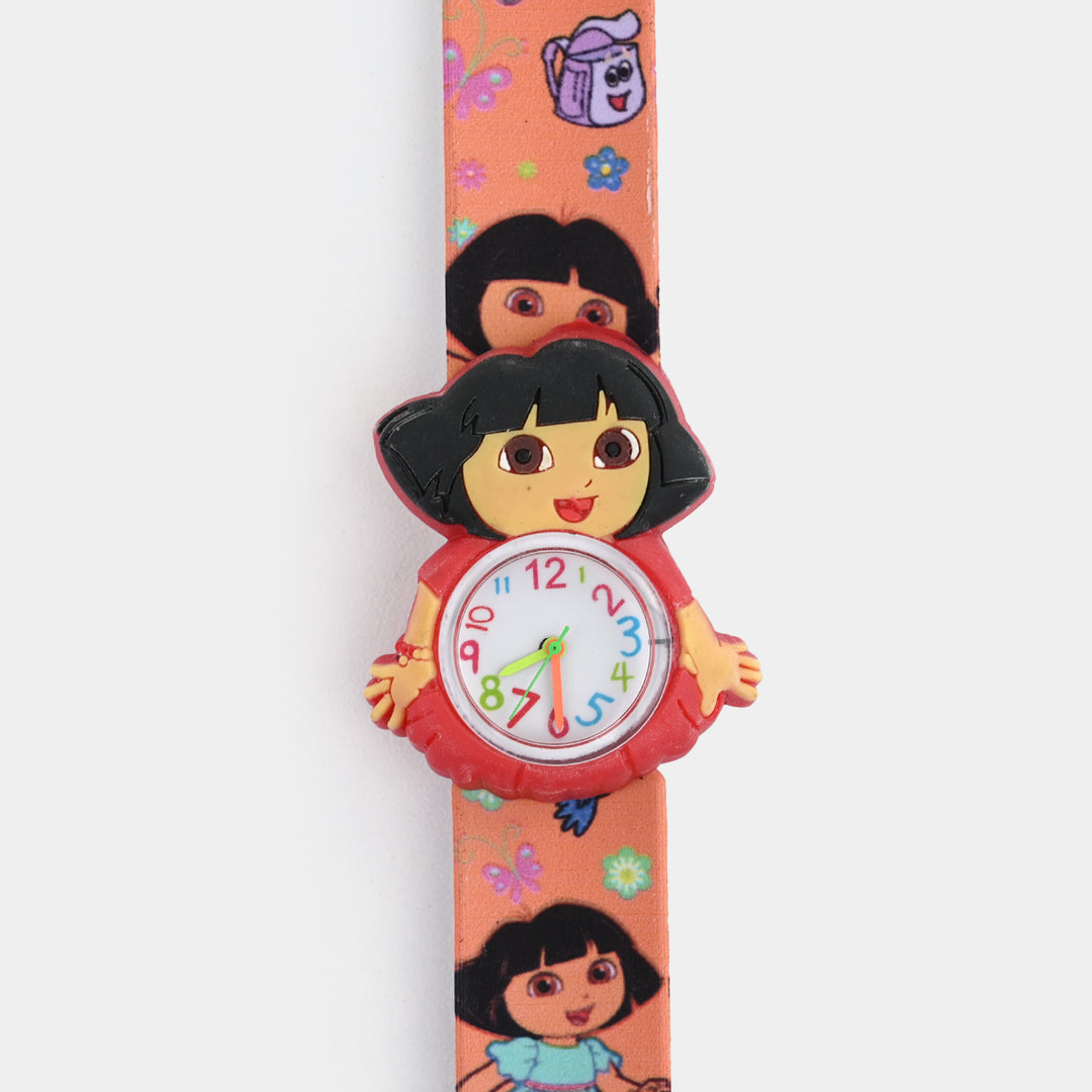 Girls Kids Slap-On Wrist Watch