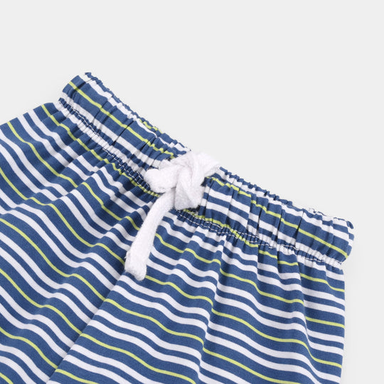 Infant Boys Jersey/Terry Shorts (Enjoy Today) - Blue