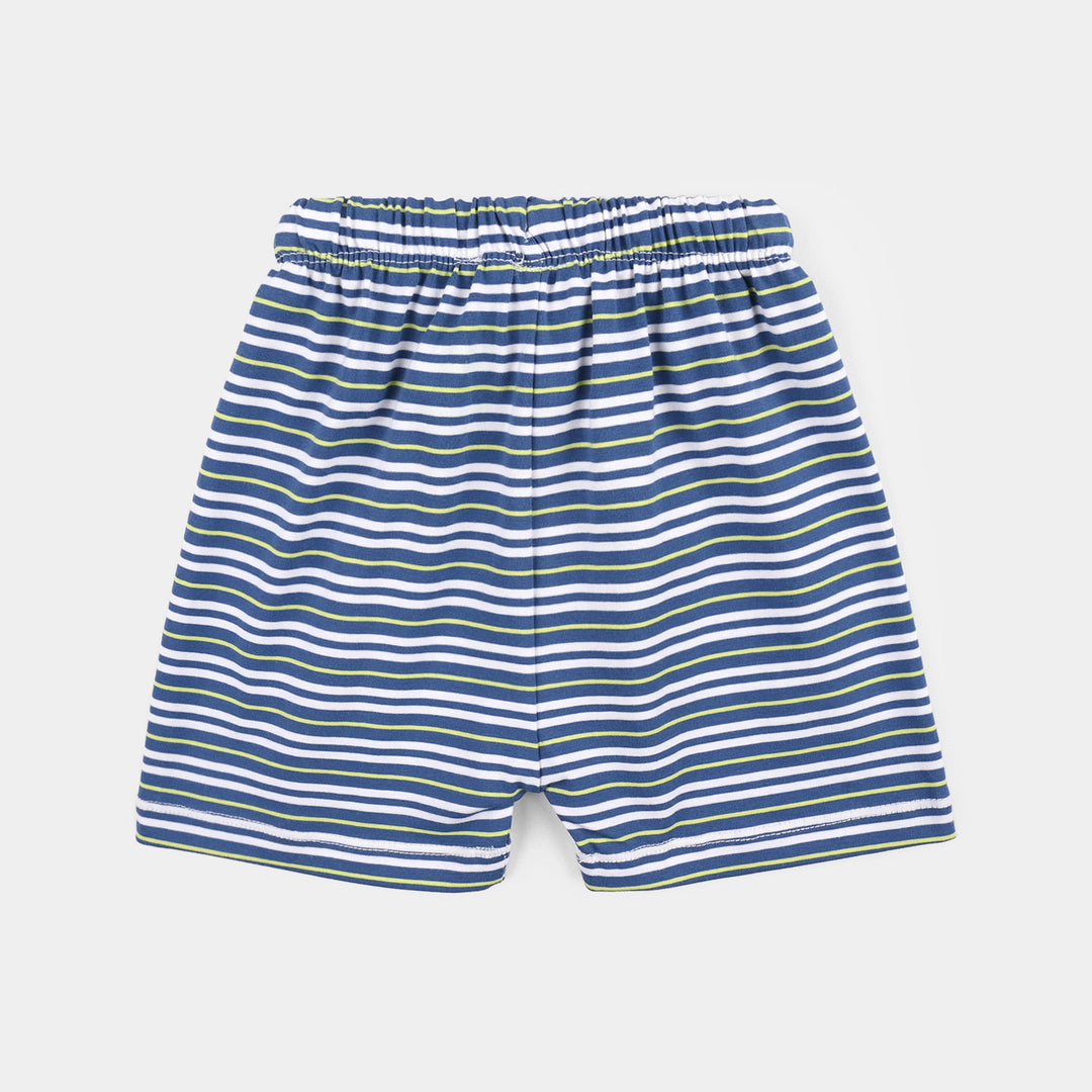 Infant Boys Jersey/Terry Shorts (Enjoy Today) - Blue