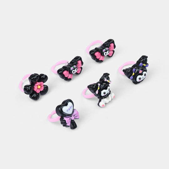 Cute Colorful Girls Ring Set | Pack of 6