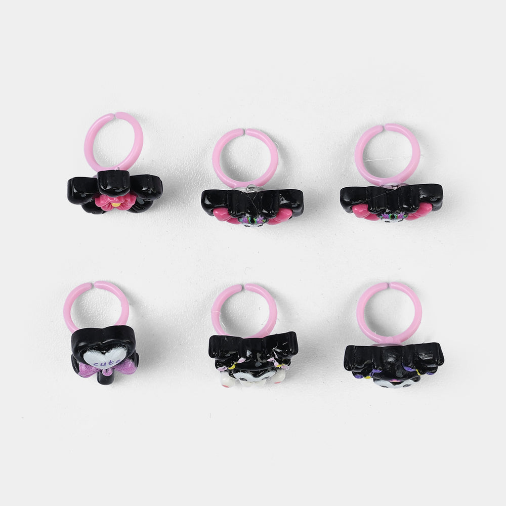 Cute Colorful Girls Ring Set | Pack of 6