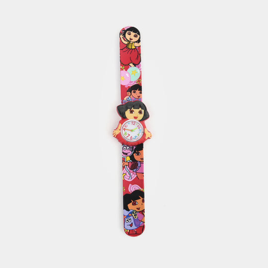 Girls Kids Slap-On Wrist Watch