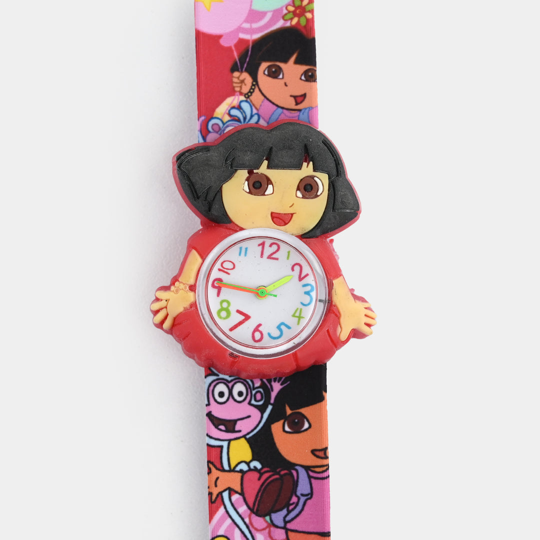 Girls Kids Slap-On Wrist Watch