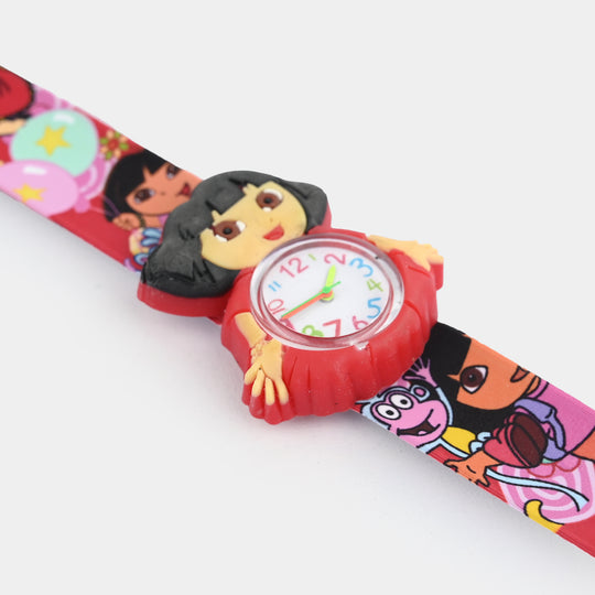 Girls Kids Slap-On Wrist Watch