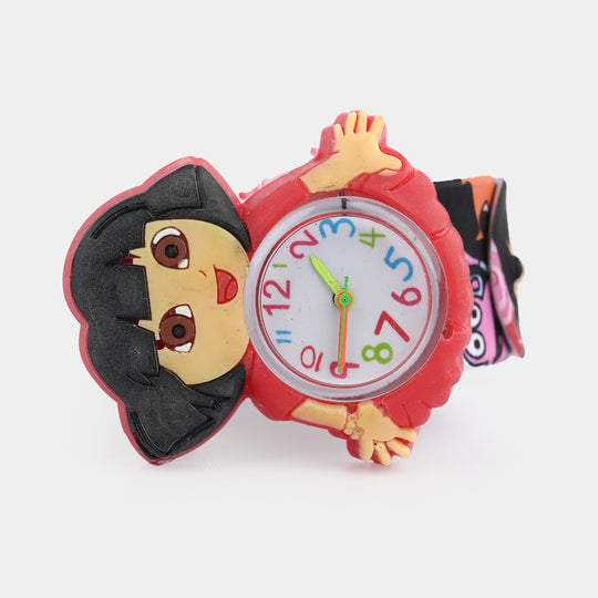 Girls Kids Slap-On Wrist Watch