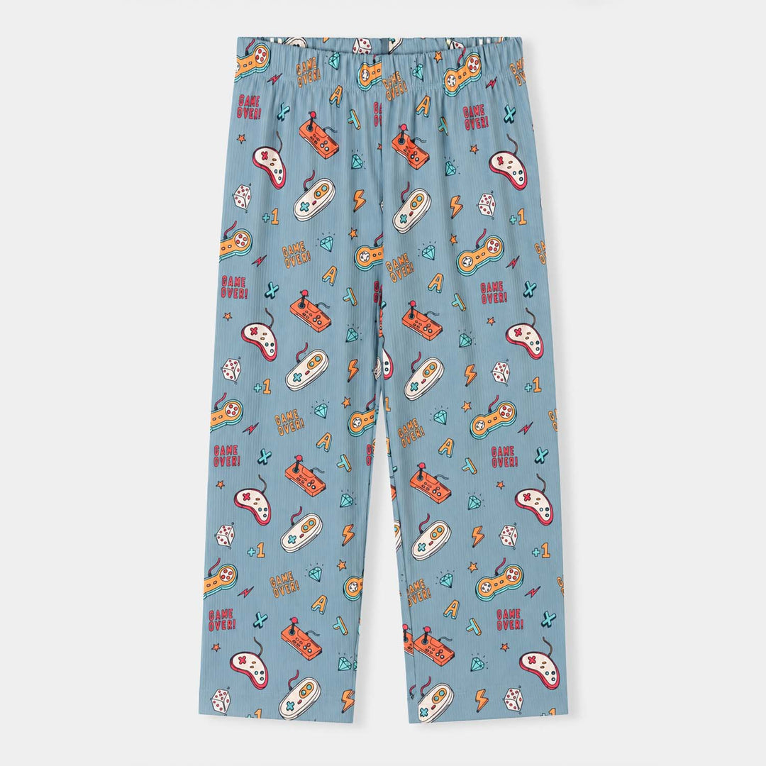 Boys Poly Cotton Jersey Night Suit Gameover