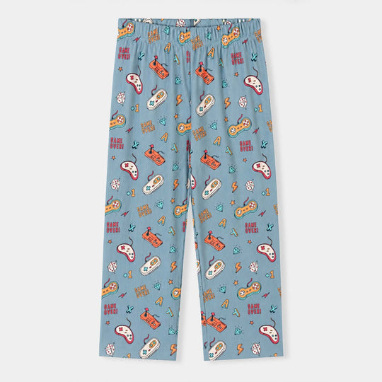 Boys Poly Cotton Jersey Night Suit Gameover