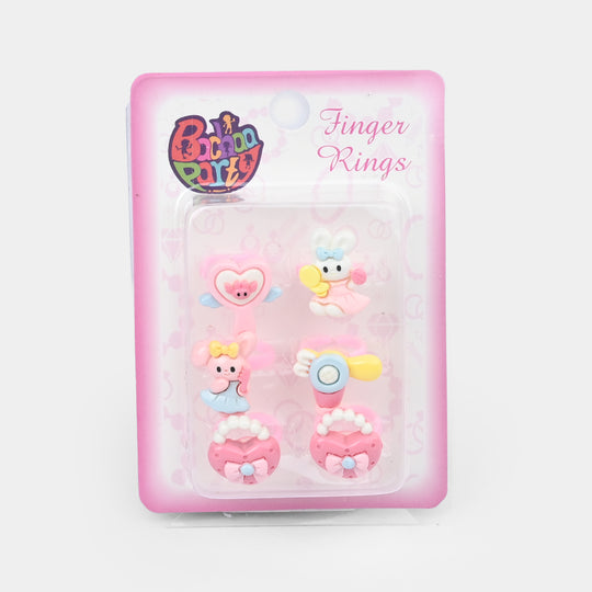 Cute Colorful Girls Ring Set | Pack of 6