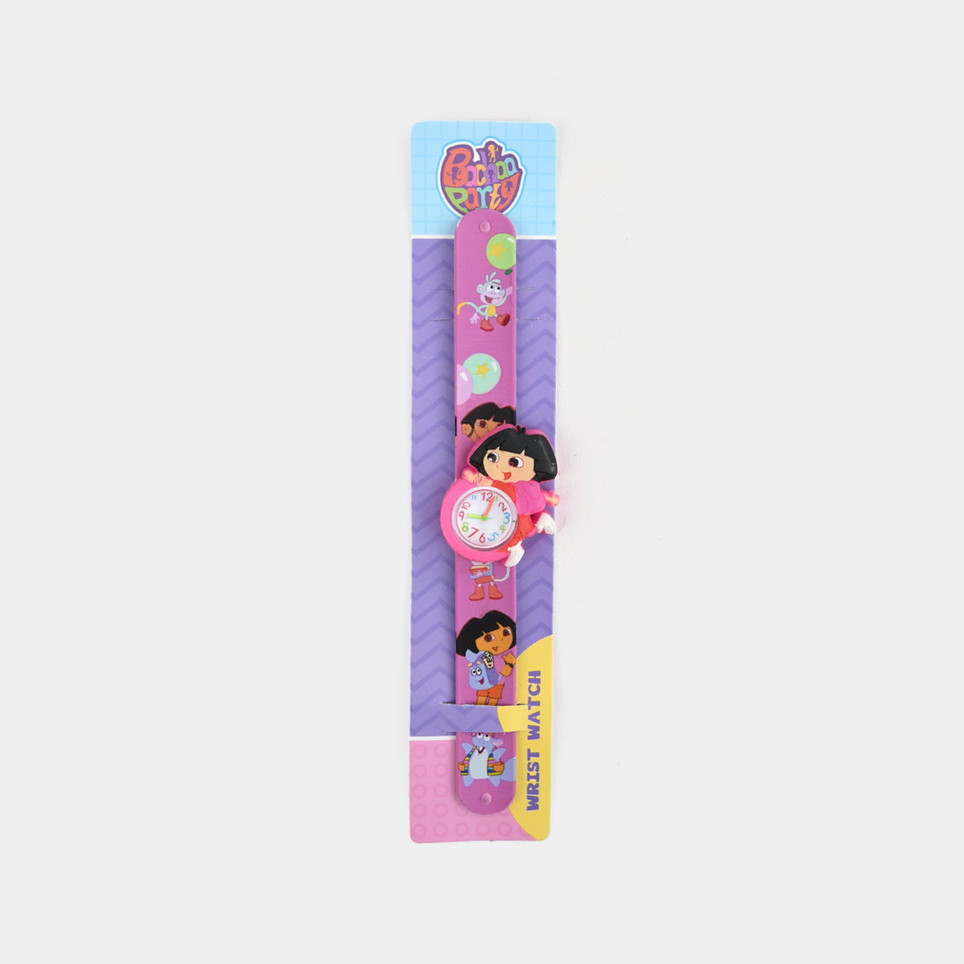 Girls Kids Slap-On Wrist Watch