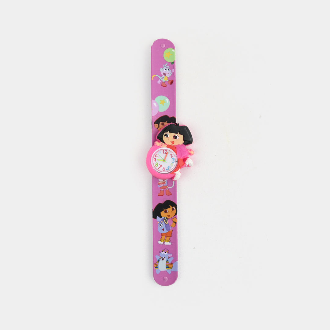 Girls Kids Slap-On Wrist Watch
