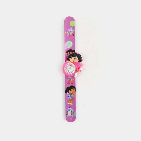 Girls Kids Slap-On Wrist Watch