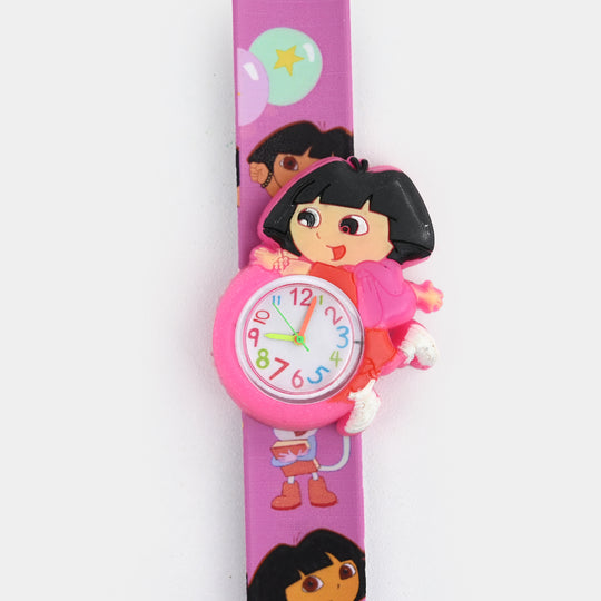 Girls Kids Slap-On Wrist Watch