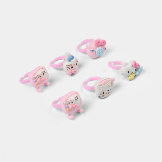 Cute Colorful Girls Ring Set | Pack of 6