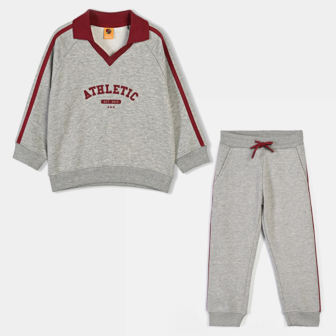 Boys Fleece 2 Piece Suit Athletic-Htr Grey
