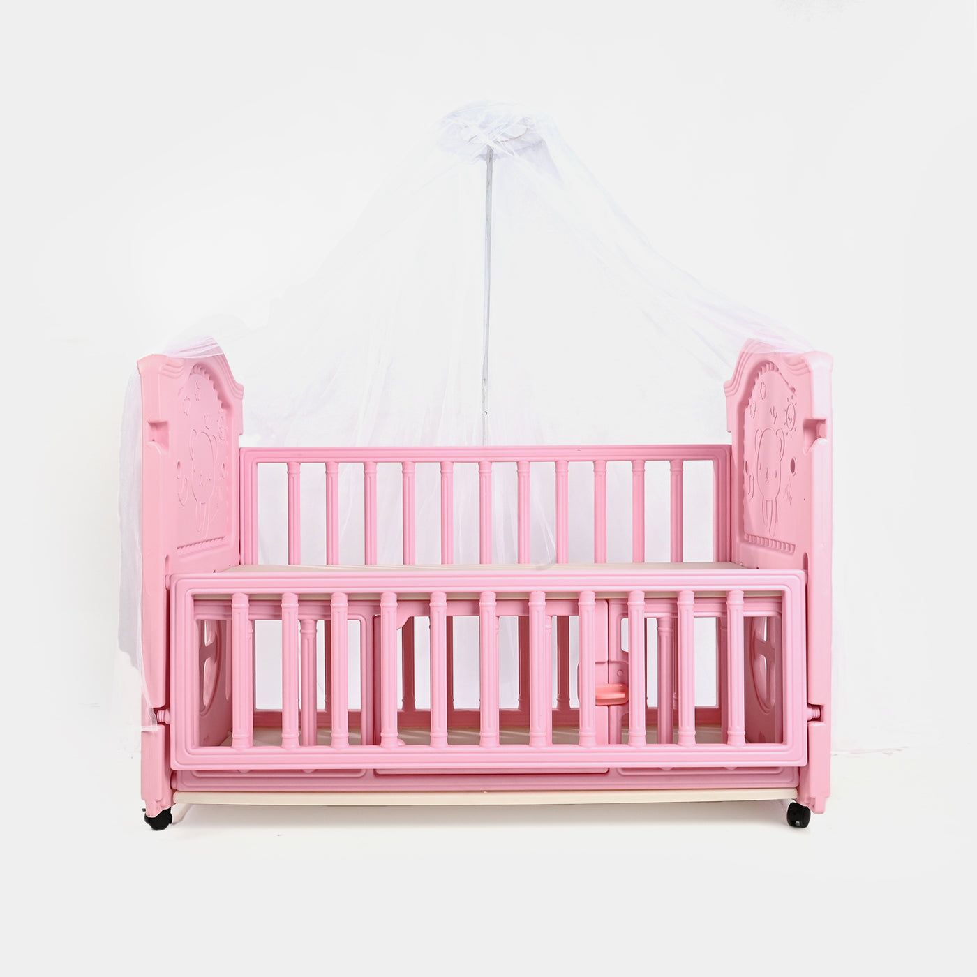 Comfortable and Durable Baby Fiber Cot - Pink