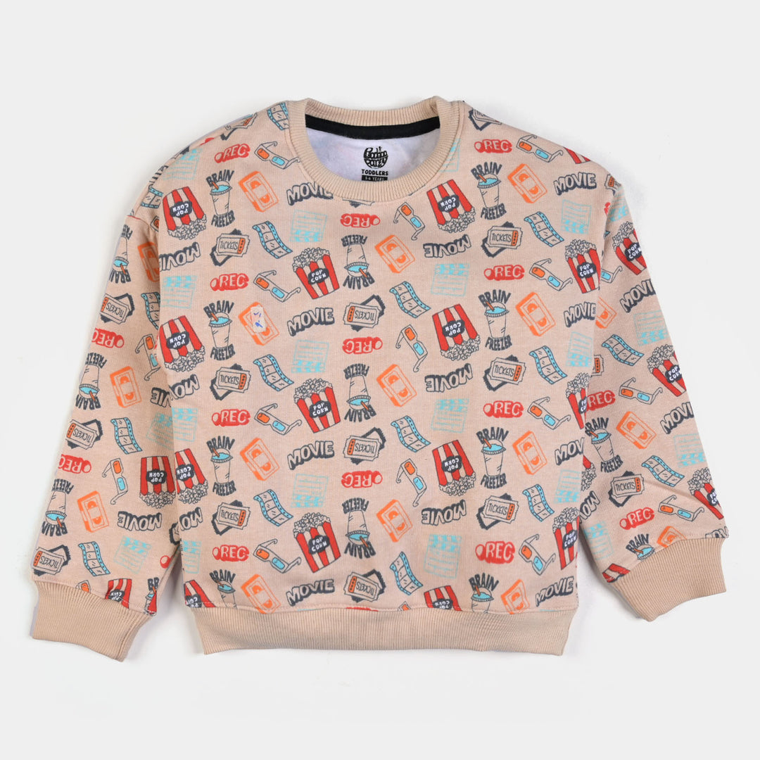 Boys Fleece Sweatshirt Movie Ticket-B.Sand