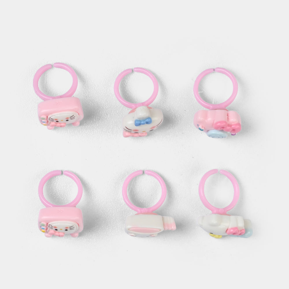 Cute Colorful Girls Ring Set | Pack of 6