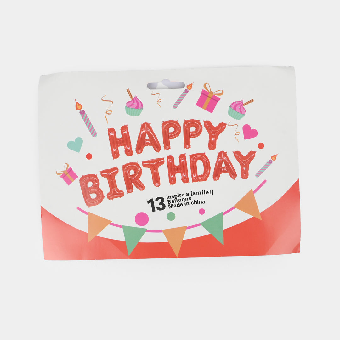 Happy Birthday Foil Balloon Set
