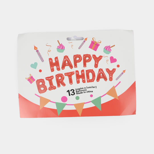 Happy Birthday Foil Balloon Set