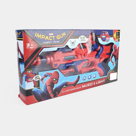 Electric Impact Blaster Toy - Super Hero with Lights