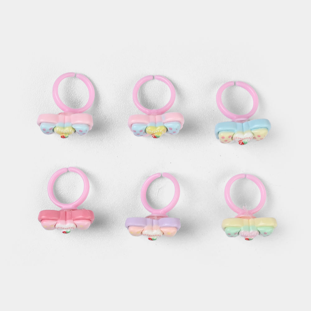 Cute Colorful Girls Ring Set | Pack of 6