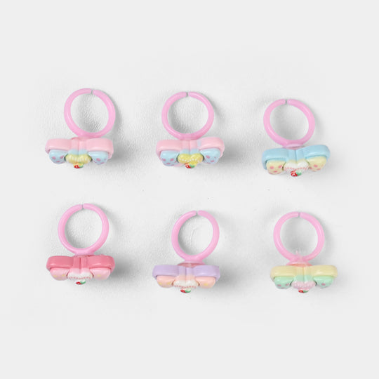 Cute Colorful Girls Ring Set | Pack of 6