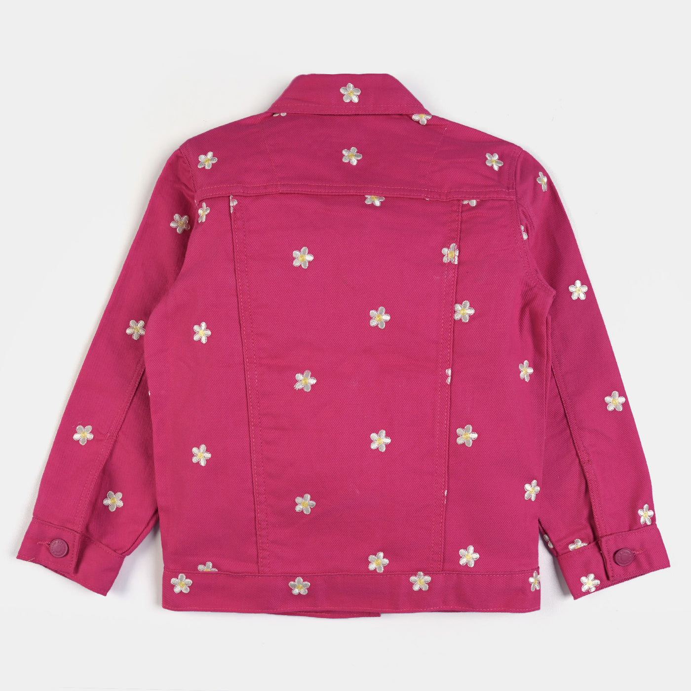 Girls Cotton Jacket AOE Flower-Pink