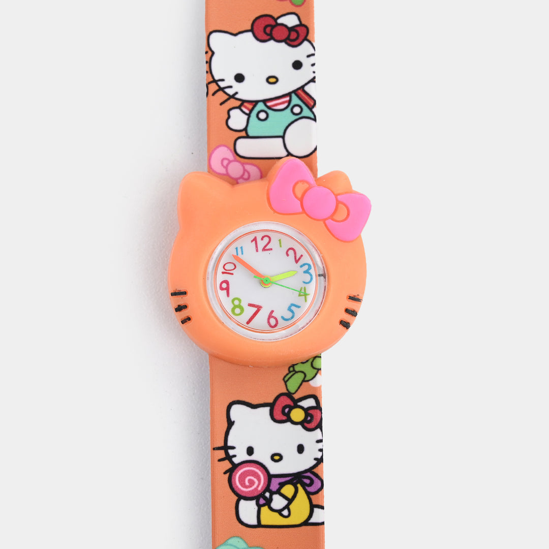 Girls Kids Slap-On Wrist Watch