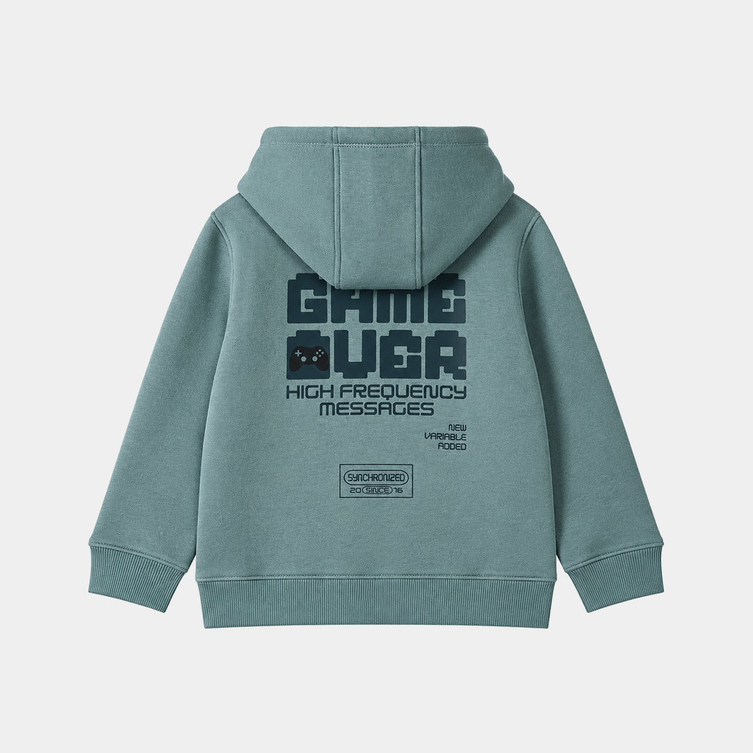 Boys Fleece Pullover Game Over-Arctic