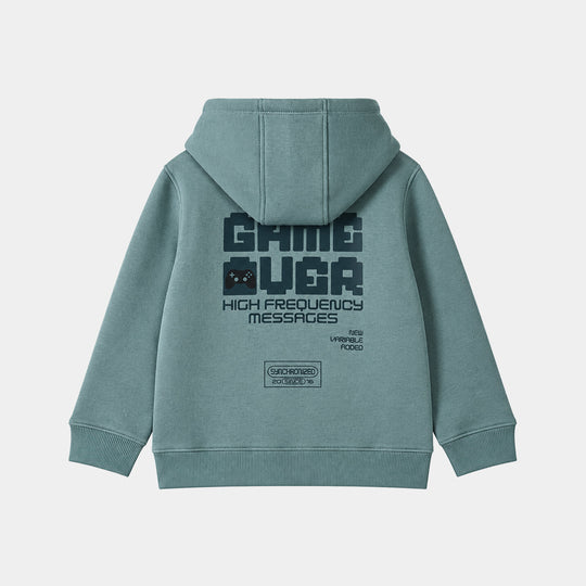 Boys Fleece Pullover Game Over-Arctic
