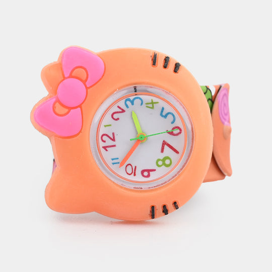 Girls Kids Slap-On Wrist Watch