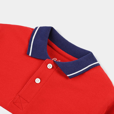 Boys Cotton PK Polo Character-HR.Red