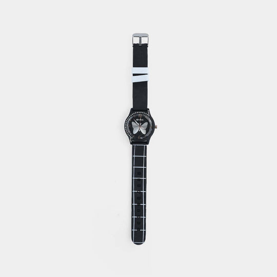 Girls Silicone Strap Analog Wristwatch