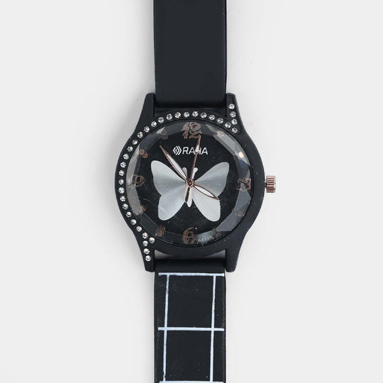 Girls Silicone Strap Analog Wristwatch
