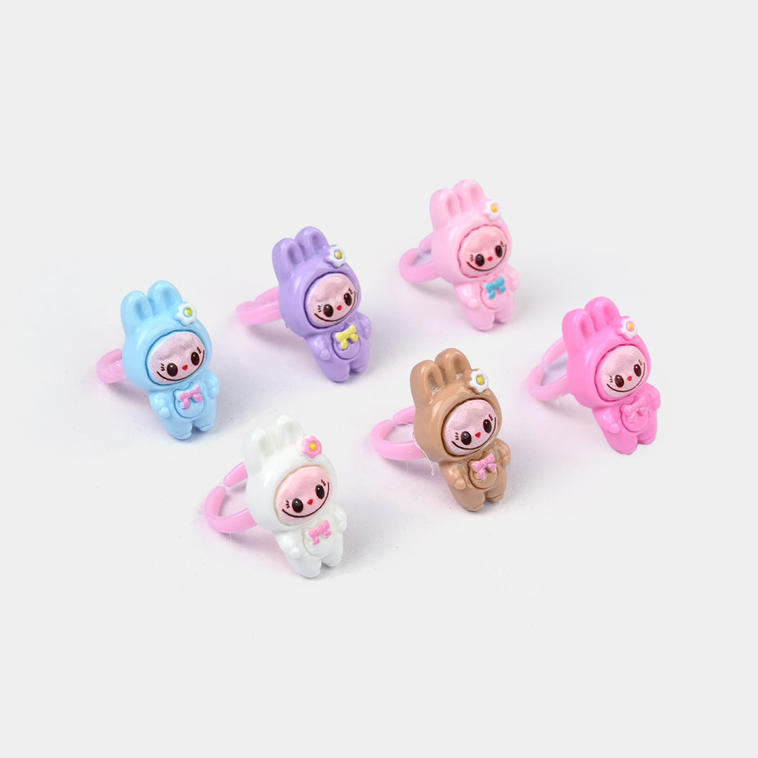 Cute Colorful Girls Ring Set | Pack of 6