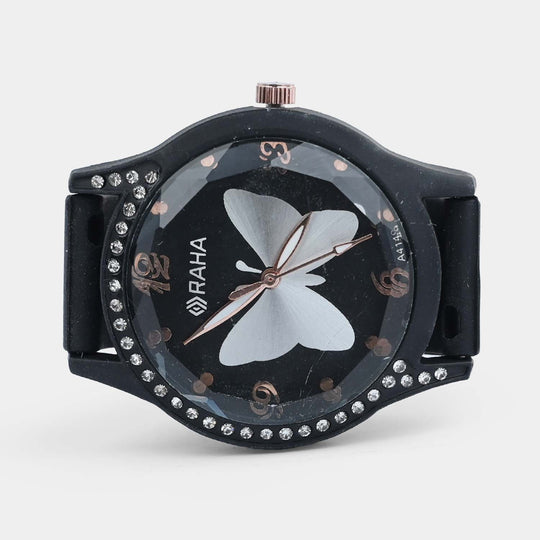 Girls Silicone Strap Analog Wristwatch