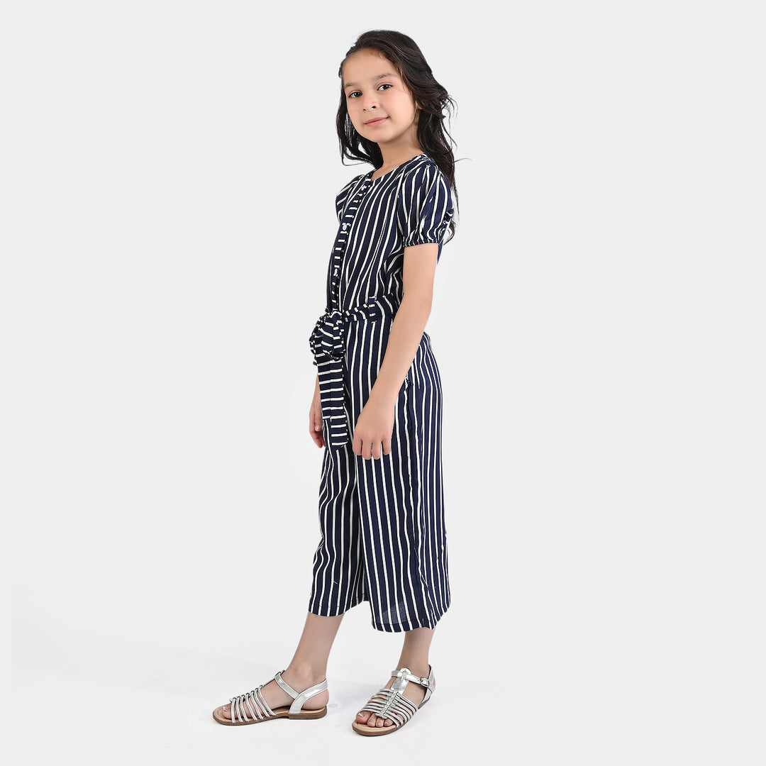 Girls Viscose JumpSuit - Stripes