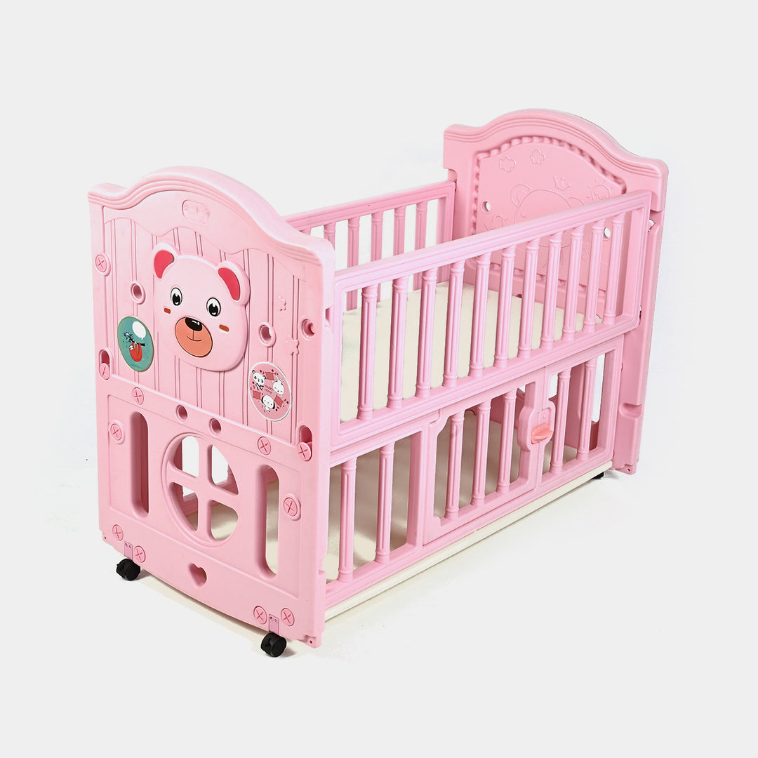 Comfortable and Durable Baby Fiber Cot - Pink