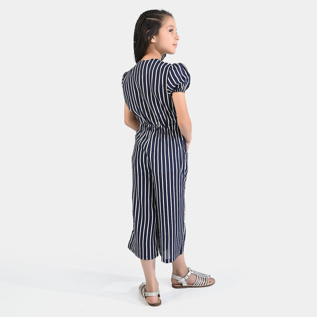 Girls Viscose JumpSuit - Stripes