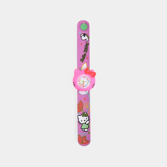 Girls Kids Slap-On Wrist Watch