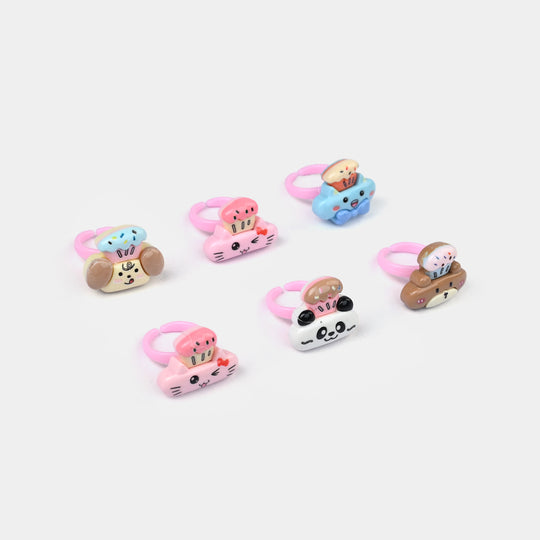 Cute Colorful Girls Ring Set | Pack of 6