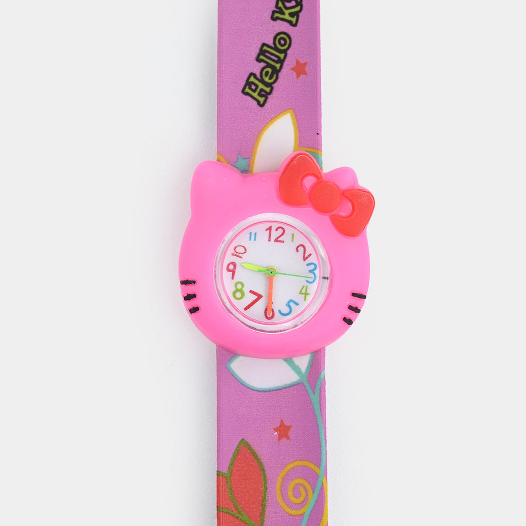 Girls Kids Slap-On Wrist Watch