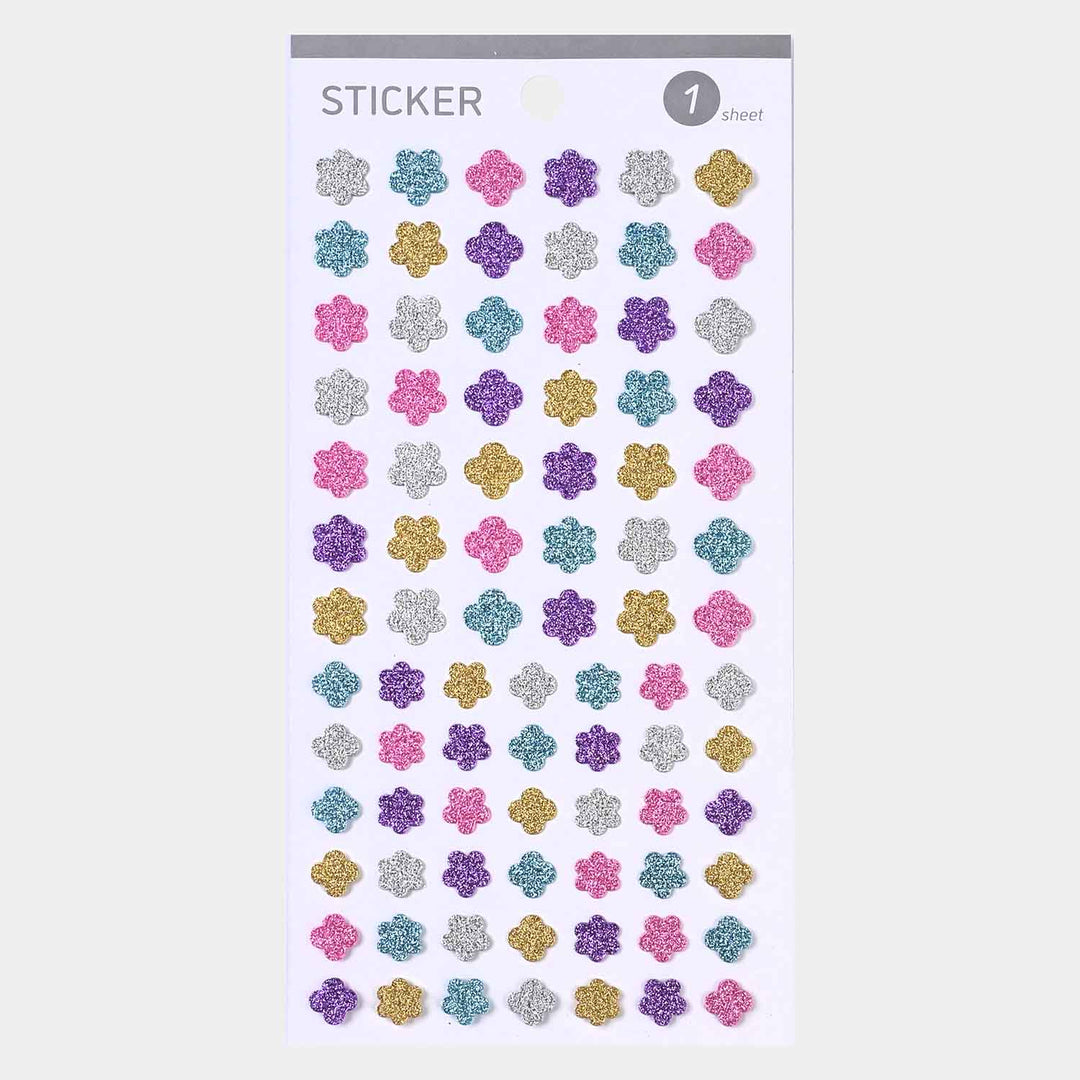 Sticker Glitter Flower For Kids