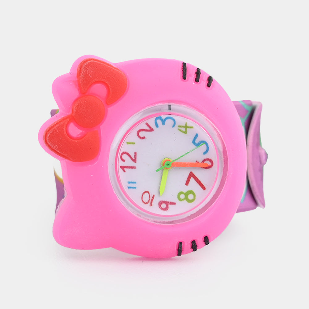 Girls Kids Slap-On Wrist Watch