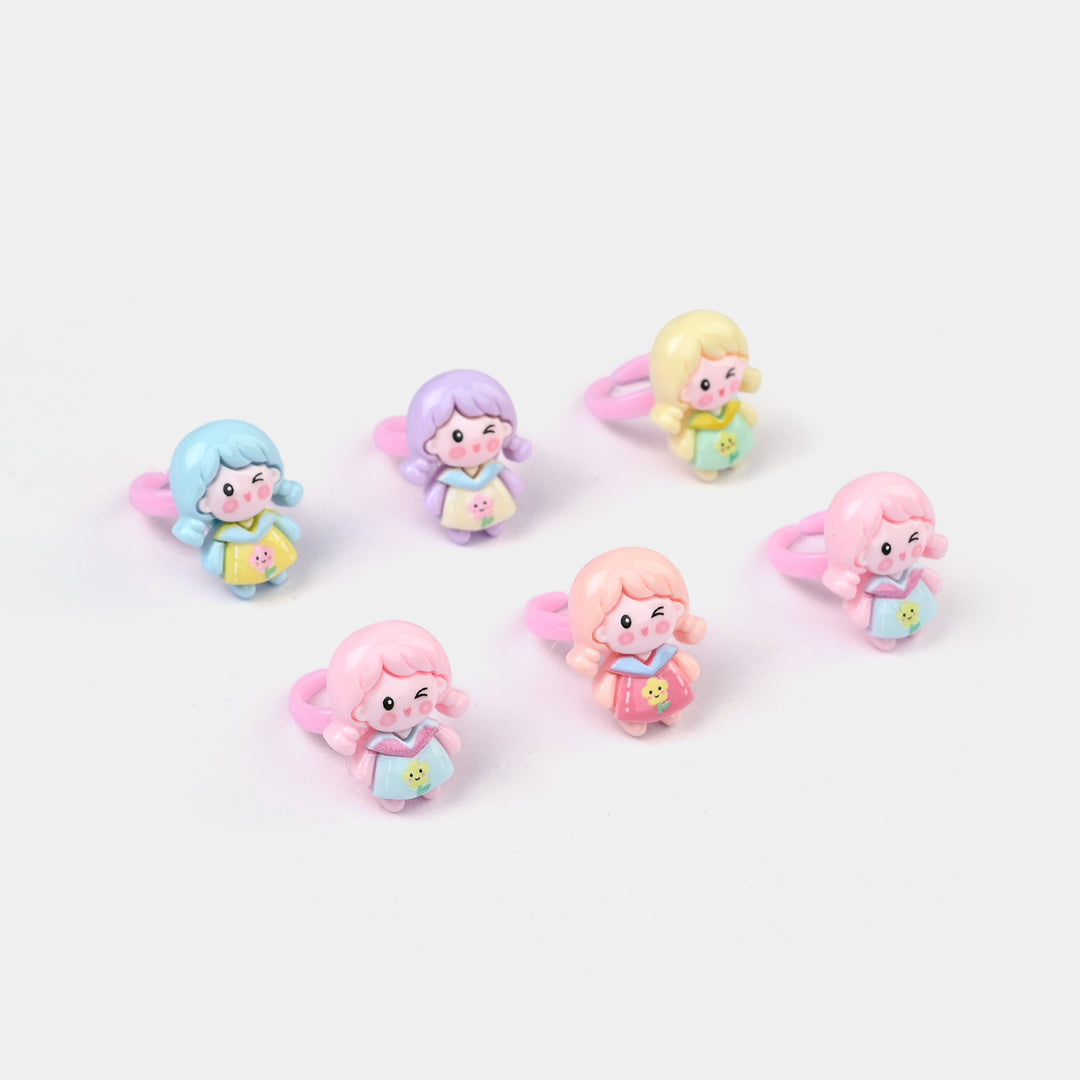 Cute Colorful Girls Ring Set | Pack of 6