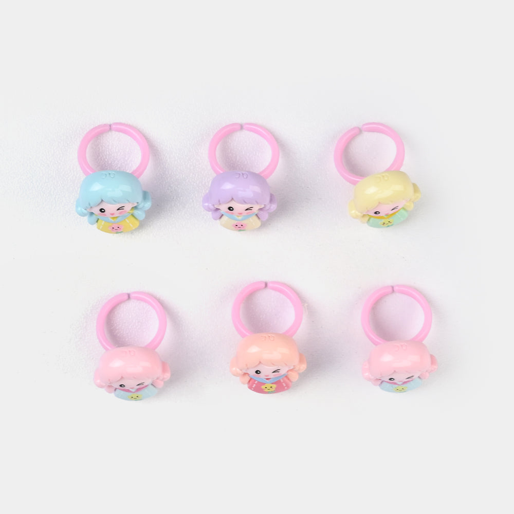 Cute Colorful Girls Ring Set | Pack of 6