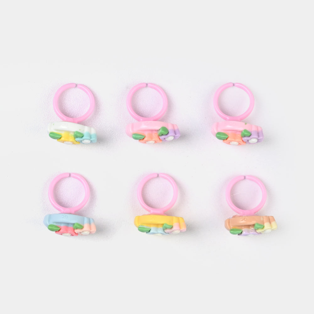 Cute Colorful Girls Ring Set | Pack of 6